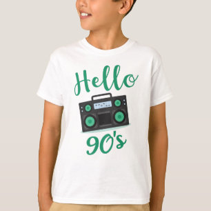 Hello 90sラジオカセットレコーダー tシャツ