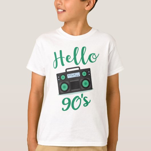 Hello 90sラジオカセットレコーダー tシャツ (正面)