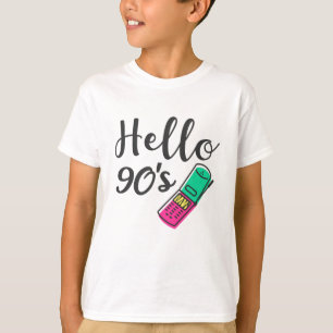 Hello 90s携帯電話 tシャツ