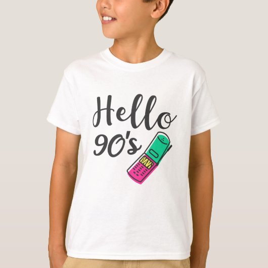 Hello 90s携帯電話 tシャツ (正面)