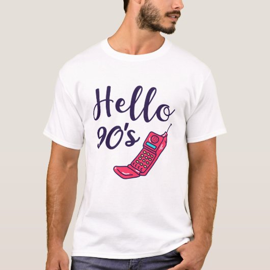 Hello 90s携帯電話 tシャツ (正面)