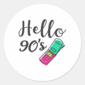 Hello 90s Cellphone ラウンドシール (正面)