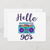 Hello 90s radio cassette recorder ポストカード (正面/裏面)