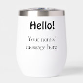 Hello add nameメッセージシンプルのミニマルビジネス項目 (正面)