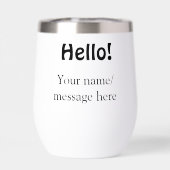 Hello add nameメッセージシンプルのミニマルビジネス項目 (背面)