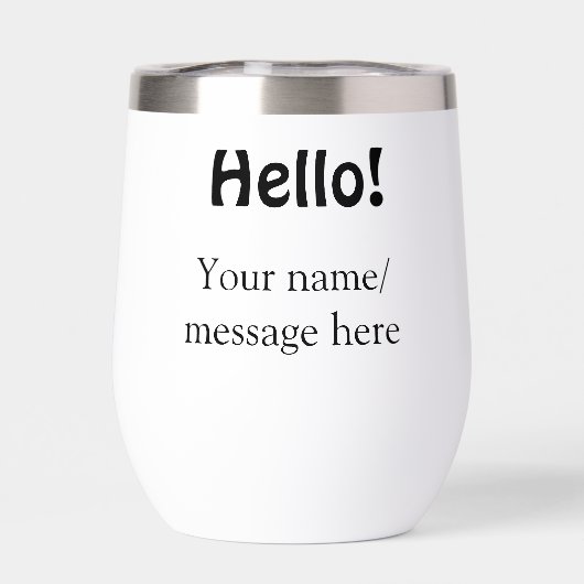 Hello add nameメッセージシンプルのミニマルビジネス項目 (背面)