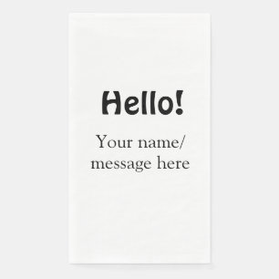 Hello add nameメッセージシンプルのミニマルビジネス項目