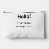 Hello add nameメッセージシンプルのミニマルビジネス項目 アクセサリーポーチ (裏面)