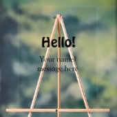 Hello add nameメッセージシンプルのミニマルビジネス項目 アクリルサイン (ニュートラル)