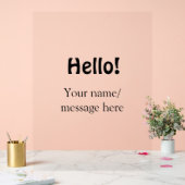 Hello add nameメッセージシンプルのミニマルビジネス項目 アクリルサイン (ウェディング)
