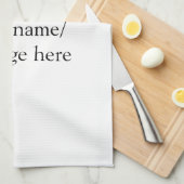 Hello add nameメッセージシンプルのミニマルビジネス項目 キッチンタオル (四つ折り)