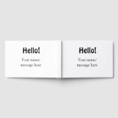 Hello add nameメッセージシンプルのミニマルビジネス項目 ゲストブック (全面)