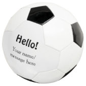 Hello add nameメッセージシンプルのミニマルビジネス項目 サッカーボール (3/4)