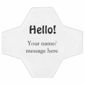 Hello add nameメッセージシンプルのミニマルビジネス項目 サッカーボール (フラット)