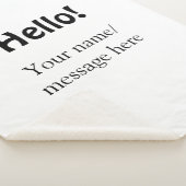 Hello add nameメッセージシンプルのミニマルビジネス項目 シェルパブランケット (3/4)