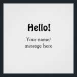 Hello add nameメッセージシンプルのミニマルビジネス項目 ポスター<br><div class="desc">デザイン</div>