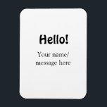 Hello add nameメッセージシンプルのミニマルビジネス項目 マグネット<br><div class="desc">デザイン</div>