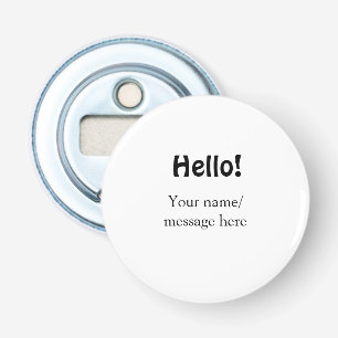 Hello add nameメッセージシンプルのミニマルビジネス項目 栓抜き