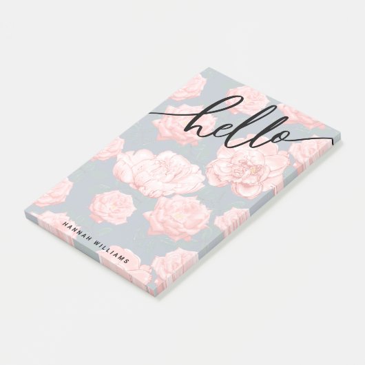 HELLO Add Your Name Post-It Notes ポストイット (アングル)