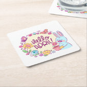 Hello april スクエアペーパーコースター (アングル)