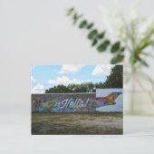 Hello Art Wall in Austin,テキサス州ポストカード ポストカード (スタンド正面)