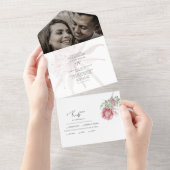 Hello Australiaフローラ2枚結婚の写真 オールインワン招待状 (貼ってはがせる)