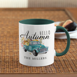 Hello Autumn | ビンテージ ハーベスト トラック オーダーメイド マグカップ