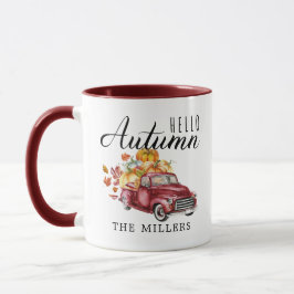 Hello Autumn | ヴィンテージ ハーヴェスト トラック 名入れ マグカップ