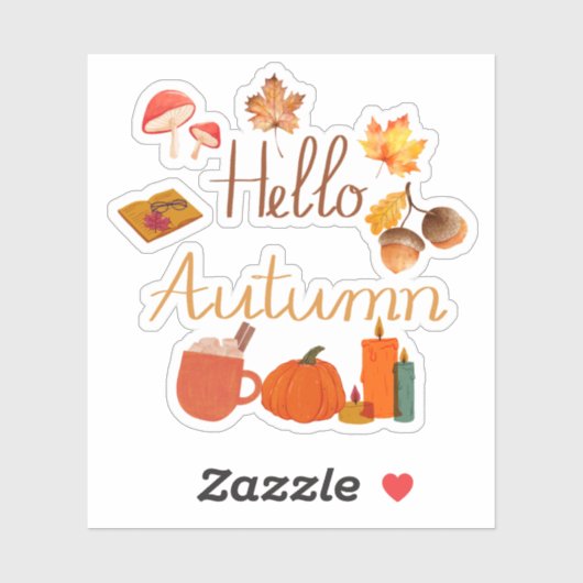 Hello Autumn – Cozy Fall Vibes with Pumpkins シール (シート)