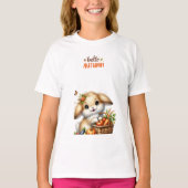 Hello Autumn Falls Animal T-Shirt  Tシャツ (正面)