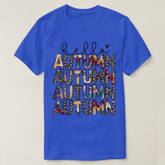 Hello Autumn Leopard Just A Girl Who Loves He秋 Tシャツ (デザイン正面)