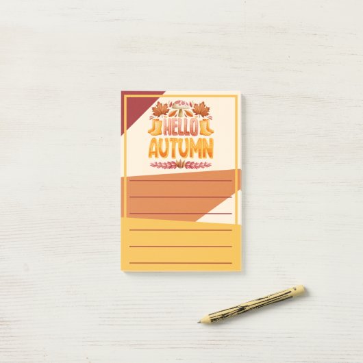 Hello Autumn Post-It Notes ポストイット (デスク上)