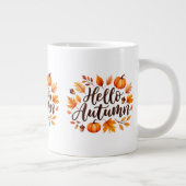 Hello Autumn Script ジャンボコーヒーマグカップ (右)