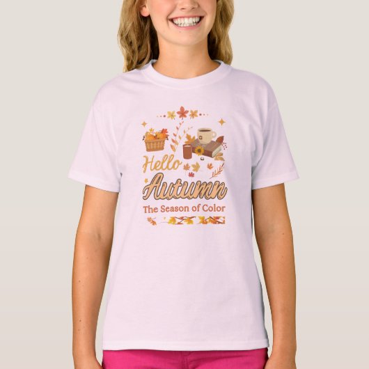 Hello Autumn-The Season Of Colors紅葉desi Tシャツ (正面)