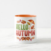 Hello Autumn Two-Tone Mug | Cozy Fall Gift マグカップ (中央)