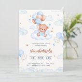 Hello Baby | ブルースカイベイビーシャワー招待状 招待状 (スタンド正面)