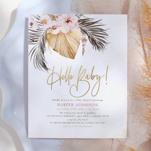 Hello Baby ボヘミアン パンパスグラスとドライフラワーのパームリーフ 安い
