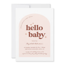 Hello Baby | レトロピンクとテラコッタのベビーシャワー