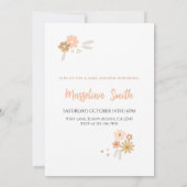 Hello Baby! Baby Bunny Cute Baby Shower Party 招待状 (裏面)