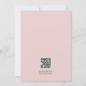 Hello Baby Blush Pink Floral Baby Shower 招待状 (裏面)