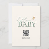 Hello Baby Boy Clothesline Boho Baby Shower 招待状 (裏面)