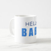 Hello Baby boy Shower Mug コーヒーマグカップ (正面左)