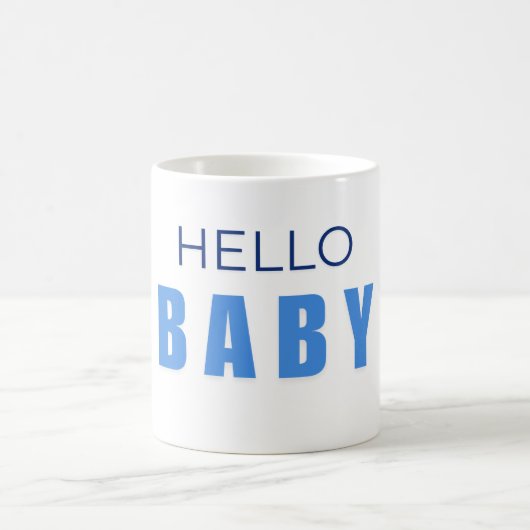 Hello Baby boy Shower Mug コーヒーマグカップ (中央)