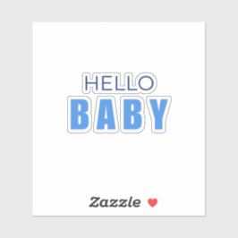 Hello Baby  boy Shower Sticker  シール