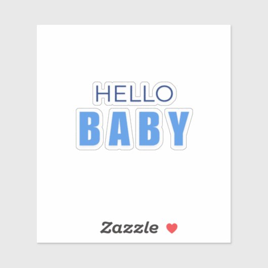 Hello Baby  boy Shower Sticker  シール (シート)