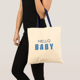 Hello Baby boy Shower Tote Bag トートバッグ