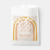 Hello Baby Cute Groovy Baby Shower フェイバーバッグ (正面)