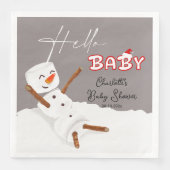 Hello Baby Cute Snowman Baby Shower (正面)