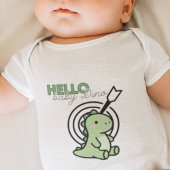 Hello Baby Dino ベビーボディスーツ