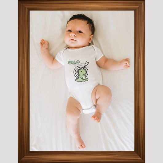 Hello Baby Dino ベビーボディスーツ